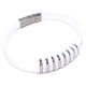 Bracelet acier et silicone blanc