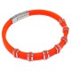 Bracelet acier et silicone orange