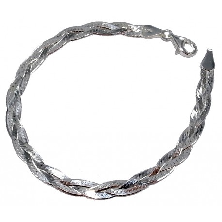 Bracelet argent 4.2g tresse 3 rangs