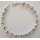 Bracelet argent 11g 19cm boules 6mm