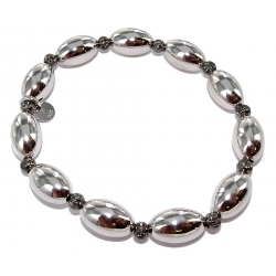 Bracelet argent rhodié 5,8g élastique