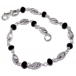 Bracelets argent bracelet argent 2,7g 18,5cm perles noires