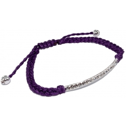 Bracelets argent bracelet argent 1g violet réglable avec strass