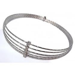 Bracelets argent bracelet argent rhodié 7,7g avec strass