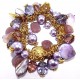 Bracelet elastique fantaisie violet