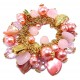 Bracelet elastique fantaisie rose