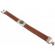 Bracelet cuir marron motif divers (photo non contractuelle) 18cm