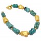 Bracelet fantaisie turquoise reconstitu