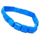 Bracelet élastique howlite teintée turquoise carr
