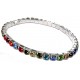 Lot de 5 bracelets fantaisie elastique strass multicolore