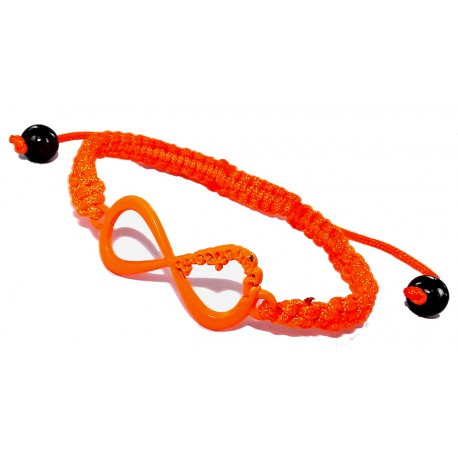 Bracelet fantaisie infini orange