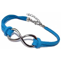 Bracelet fantaisie  finition argenté bleu