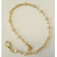 Bracelet plaqué or 20cm zircon