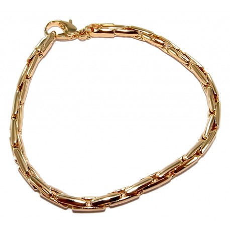 Bracelet plaqué or 19cm maille paloma