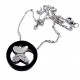 Collier acier l 316 2 tons strass 40cm