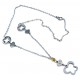 Collier acier l 316 cm 50cm strass