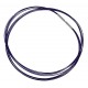 Collier acier 42 cm cable 5 rangs violet