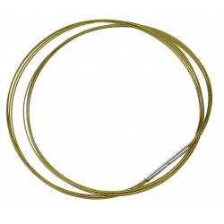 Collier acier 42 cm cable 5 rangs bronze