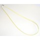 Collier cuir argent 0,8g 40cm jaune