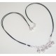 Collier argent 3,7g et coton 40cm