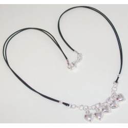 Collier argent 3,7g et coton 40cm