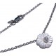 Collier argent 3,2g rhodié 40cm nacre et zircon