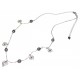 Collier argent rhodié 4g perles de culture 43+6cm