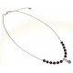 Collier argent 4g 40+5cm grenat