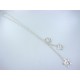 Collier argent 3 fleurs 7.8g 42cm