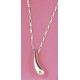 Collier argent 6.1g 40cm pendentif goutte