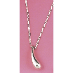 Collier argent 6.1g 40cm pendentif goutte