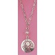 collier argent 3,9g rhodié 42cm cristal