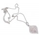 Collier argent 6g 38+5 cm rhodié zircons