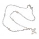 Collier argent rhodié 2,9g 40cm papillon