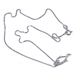 Collier argent rhodié 2,8g 40cm zircon