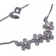 Collier argent 3g 40cm rhodié zircons