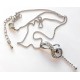 collier fantaisie 40+7cm strass