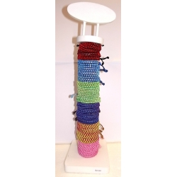 Bracelets fantaisie lot de 24 bracelets coton et nylon 6 couleurs x4