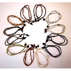 Bracelets fantaisie lot de 24 bracelets coton et metal 12 modèles x2