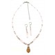 Set collier verre 45+7cm + dormeuses