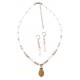 Set collier verre 45+7cm + dormeuses