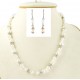 Parure fantaisie collier perles 42+5cm +bo