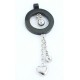 Pendentif acier  noir et brillant