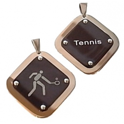 pendentif acier tennis