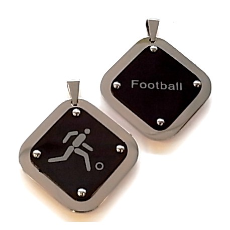 pendentif acier football