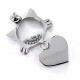 Pendentif acier l 316 chat coeur