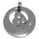 Pendentif acier l 316 strass