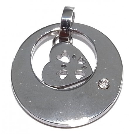 Pendentif acier l 316 strass