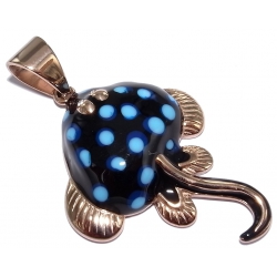 Pendentifs acier pendentif acier rosé émail