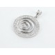 Pendentif argent rhodie 3.2g zircons